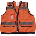 1279-OS-CID Orange Mesh Class 2 Premium Vest with Clear ID pocket